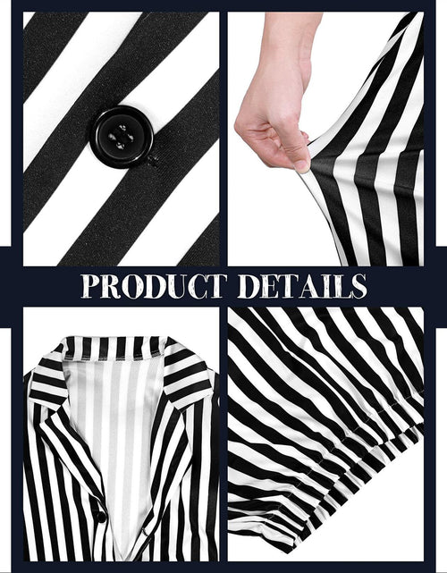 Load image into Gallery viewer, Halloween Black White Striped Men Costume Comedy Horror Size XXL
