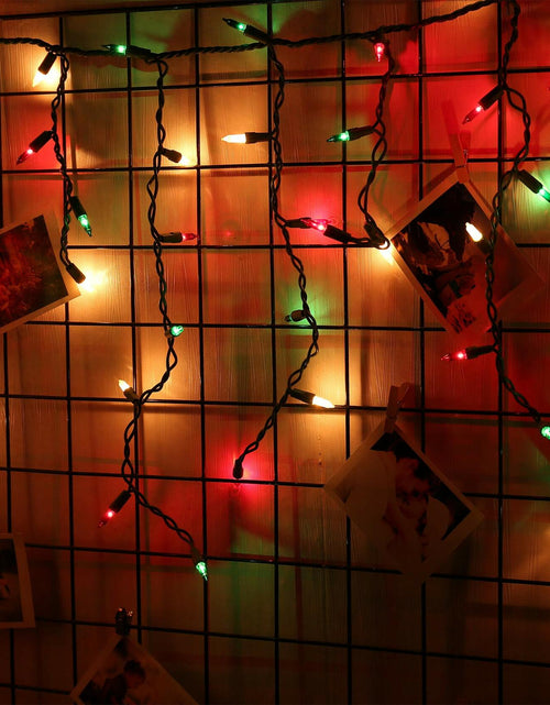 Load image into Gallery viewer, RECESKY Christmas Icicle Curtain Lights 7.7ft 100 Multi Color Indoor Outdoor
