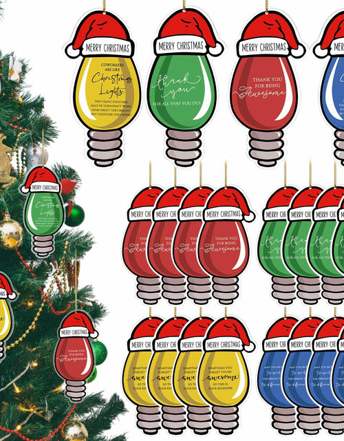 Load image into Gallery viewer, Syhood 24 Pcs Christmas Light Bulb Ornaments Xmas Tree Hanging Decor
