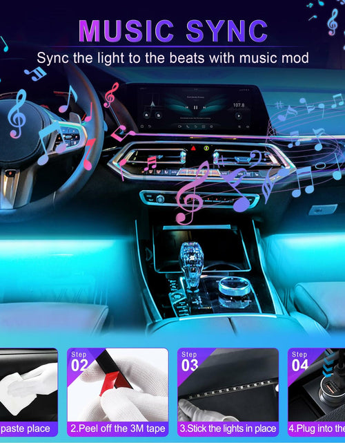 Load image into Gallery viewer, LivTee Accent Interior Car Lights RGB LED App Control Music DIY 2 Lines
