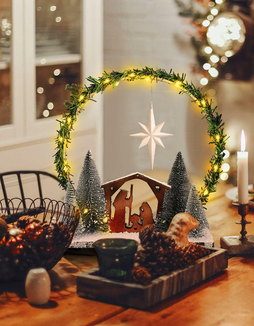 Load image into Gallery viewer, Cinnvoice LED Wooden Nativity Set Christmas Decoration Indoor Tabletop Display
