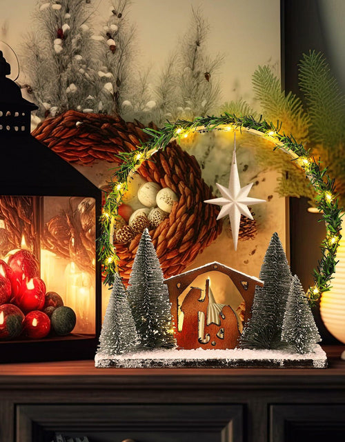 Load image into Gallery viewer, Cinnvoice LED Wooden Nativity Set Christmas Decoration Indoor Tabletop Display
