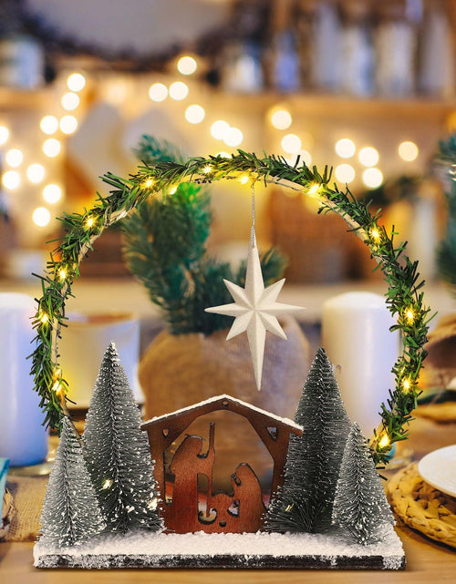 Load image into Gallery viewer, Cinnvoice LED Wooden Nativity Set Christmas Decoration Indoor Tabletop Display
