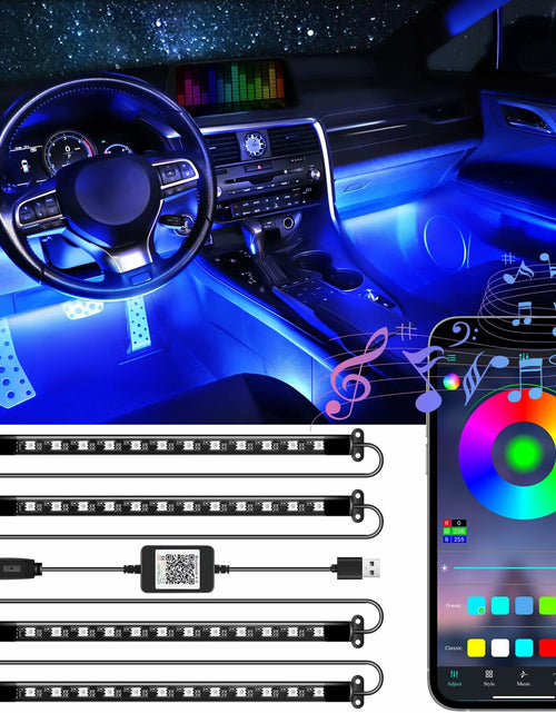 Load image into Gallery viewer, LivTee Accent Interior Car Lights RGB LED App Control Music DIY 2 Lines

