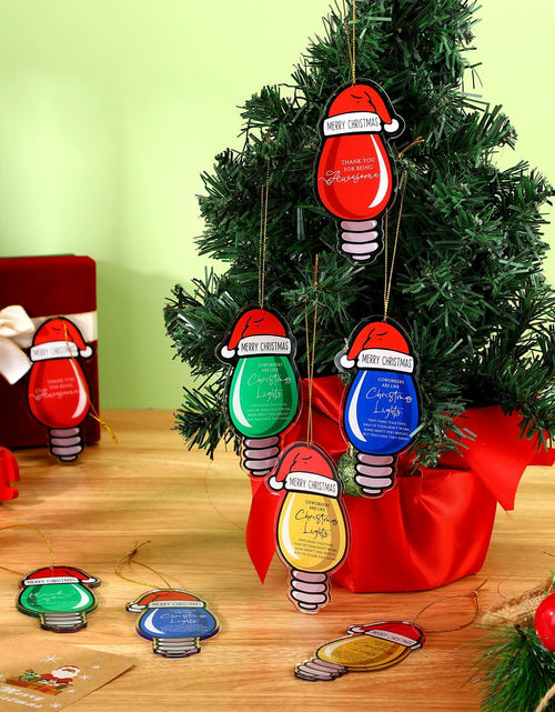 Load image into Gallery viewer, Syhood 24 Pcs Christmas Light Bulb Ornaments Xmas Tree Hanging Decor
