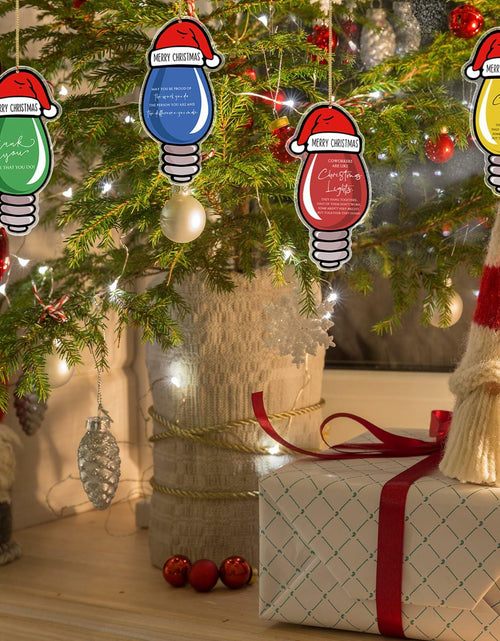 Load image into Gallery viewer, Syhood 24 Pcs Christmas Light Bulb Ornaments Xmas Tree Hanging Decor
