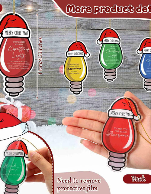 Load image into Gallery viewer, Syhood 24 Pcs Christmas Light Bulb Ornaments Xmas Tree Hanging Decor

