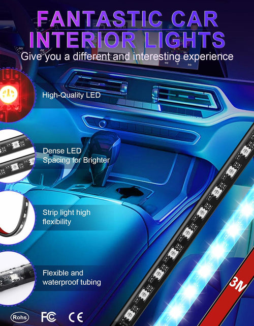 Load image into Gallery viewer, LivTee Accent Interior Car Lights RGB LED App Control Music DIY 2 Lines
