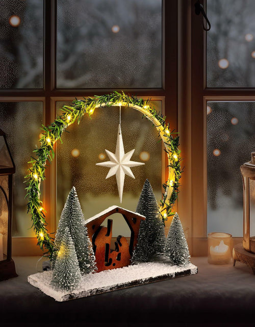 Load image into Gallery viewer, Cinnvoice LED Wooden Nativity Set Christmas Decoration Indoor Tabletop Display
