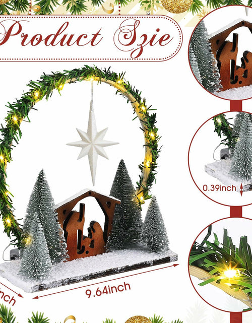 Load image into Gallery viewer, Cinnvoice LED Wooden Nativity Set Christmas Decoration Indoor Tabletop Display
