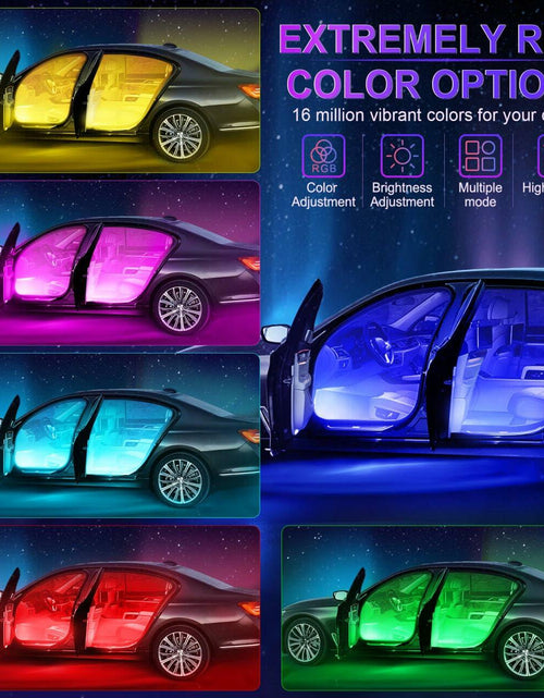 Load image into Gallery viewer, LivTee Accent Interior Car Lights RGB LED App Control Music DIY 2 Lines
