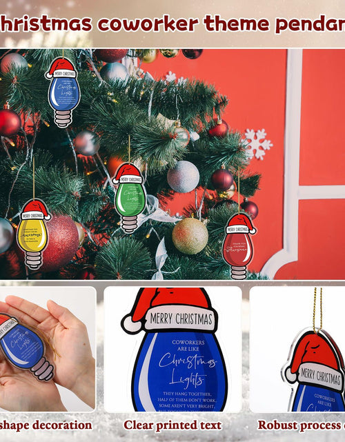 Load image into Gallery viewer, Syhood 24 Pcs Christmas Light Bulb Ornaments Xmas Tree Hanging Decor
