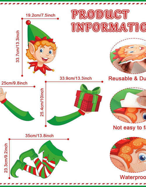 Load image into Gallery viewer, Lonfliness Elf Christmas Tree Topper 4pcs Xmas Holiday Decor Set
