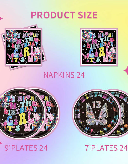 Load image into Gallery viewer, Its Me Birthday Girl Tableware Plates Napkins Party Supplies Pink 24 Count
