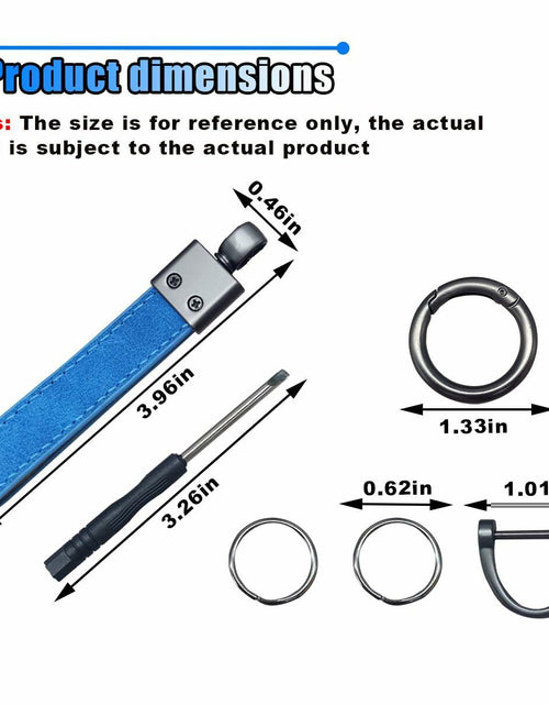 Load image into Gallery viewer, KITUREK Leather Car Fob Keychain 360° Rotatable Anti-lost D Ring Coffee
