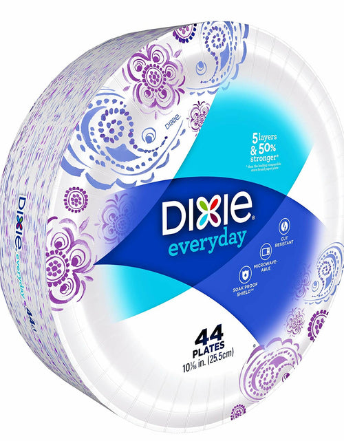 Load image into Gallery viewer, Dixie Disposable Paper Plates 10 1/16 Inch 44 Count
