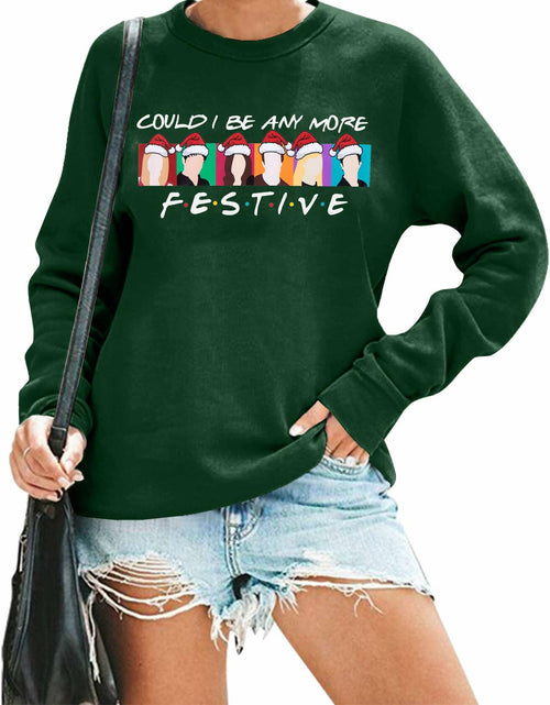 Load image into Gallery viewer, FASHGL Christmas Friends Sweatshirt Women Green Long Sleeve XX Large
