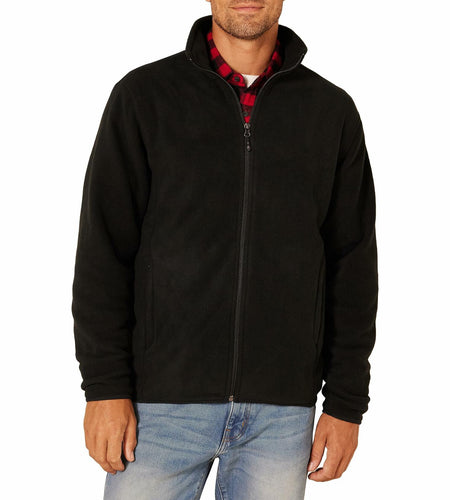 Amazon Essentials Men's Full-Zip Fleece Jacket Black Size X-Small