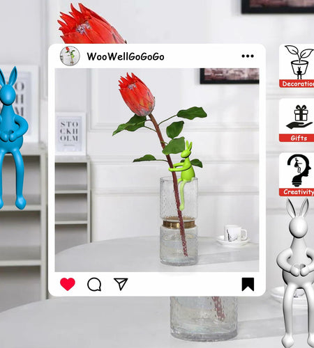 Naiqi Rabbit-Shaped Plant Supports 3 pcs Indoor Garden Propagation