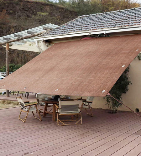 Demoul Shade Sail Rectangle Canopy 185GSM UV Block Wheat 9.84'x9.84'