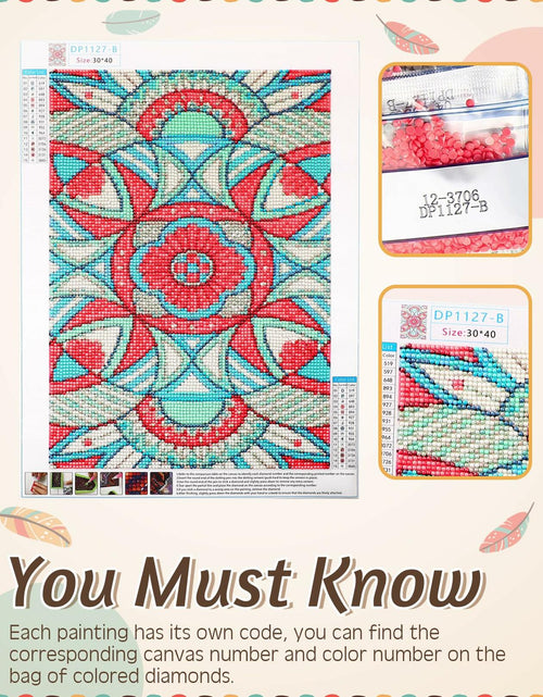Load image into Gallery viewer, Tioncy 4 Pcs Diamond Painting Kits 11.8x15.8in Mandala Flower Wall Art
