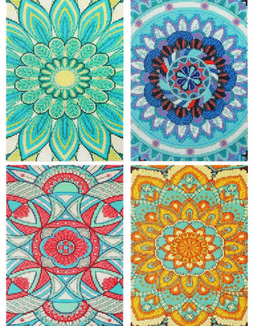 Load image into Gallery viewer, Tioncy 4 Pcs Diamond Painting Kits 11.8x15.8in Mandala Flower Wall Art
