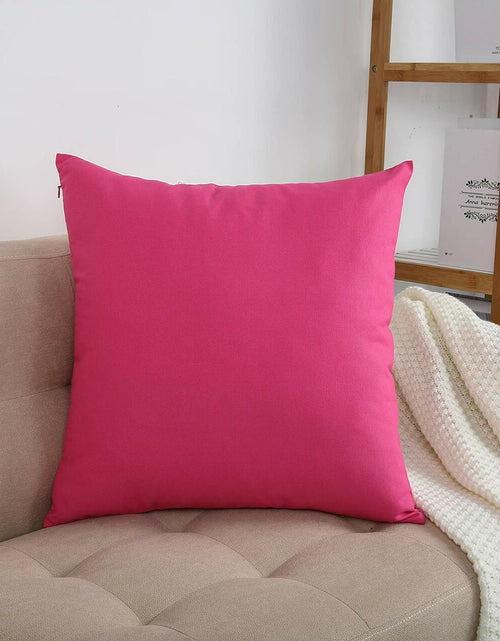 Load image into Gallery viewer, TangDepot Cotton Canvas Throw Pillow Cover 24x24 Hot Pink 1 Count
