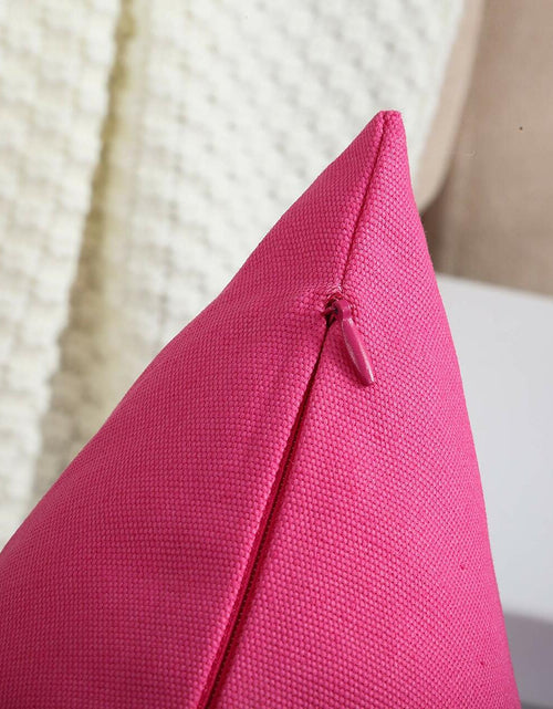 Load image into Gallery viewer, TangDepot Cotton Canvas Throw Pillow Cover 24x24 Hot Pink 1 Count
