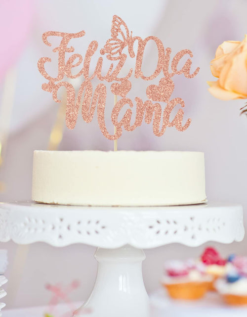 Load image into Gallery viewer, Feliz Dia Mama Cake Topper First Holy Communion Mothers Day Decor
