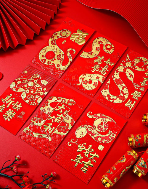 Load image into Gallery viewer, Marspark 36pcs 2025 Lunar Snake Year Red Envelopes Lucky Money Red
