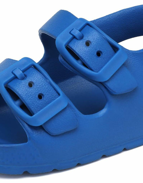 Load image into Gallery viewer, INMINPIN Toddler Buckle Sandals Comfort Open Toe Adjustable Strap Blue Size 5
