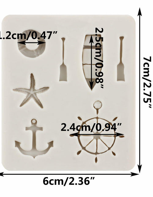 Load image into Gallery viewer, YANQINMS Silicone Rudder Anchor Sea Oar Fondant Mold for Cake Decorating
