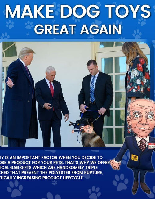 Load image into Gallery viewer, Pesky Patriot Sleepy Joe Biden Dog Toy Let’s Go Brandon 12" Durable Polyester
