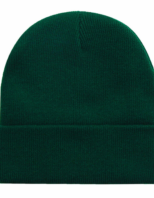Load image into Gallery viewer, ZOORON Acrylic Knit Cuffed Beanie Hat Unisex Dark Green
