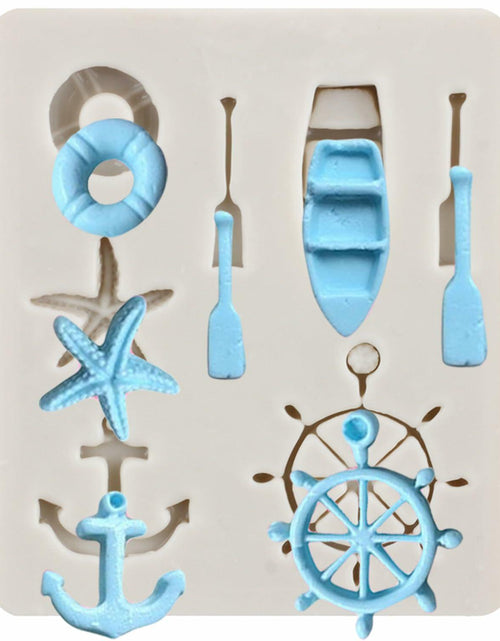 Load image into Gallery viewer, YANQINMS Silicone Rudder Anchor Sea Oar Fondant Mold for Cake Decorating
