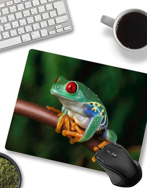 Load image into Gallery viewer, Personalized Rectangular Gaming Mouse Pad Oil Painting Frog Natural Rubber
