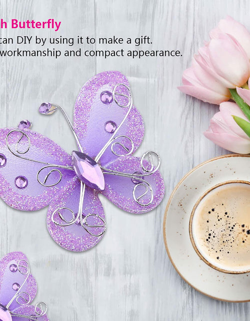 Load image into Gallery viewer, Yosoo Health Gear Wire Mesh Glitter Butterflies 24Pcs Sheer Wedding Decor
