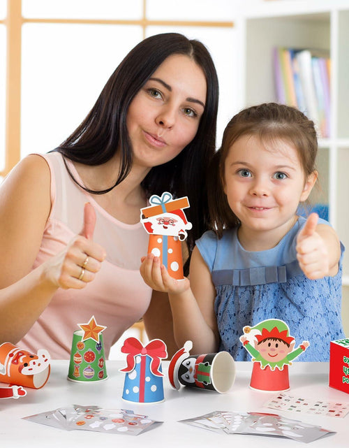 Load image into Gallery viewer, ZOIIWA Christmas Craft DIY Kit 16 Pack Paper Cups Xmas Holiday Supplies
