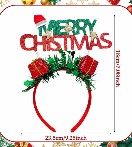Pvoiue Christmas Headband Women Girls Holiday Hair Decoration Xmas Party