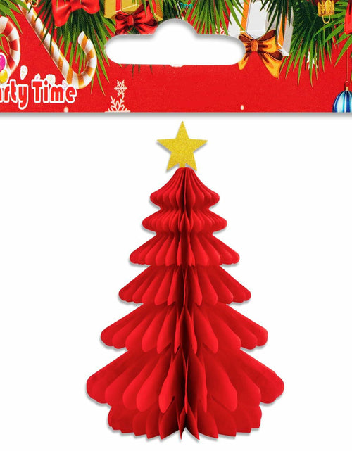 Load image into Gallery viewer, Christmas Tree Honeycomb Paper Pendant Decorations 4 pcs Hanging Ornaments
