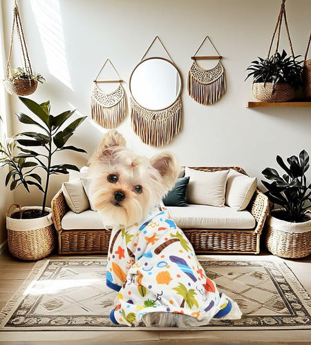 Dog Pajamas Small Chihuahua Yorkie Teacup Puppy Pjs Soft Pet Clothes Size 2XL