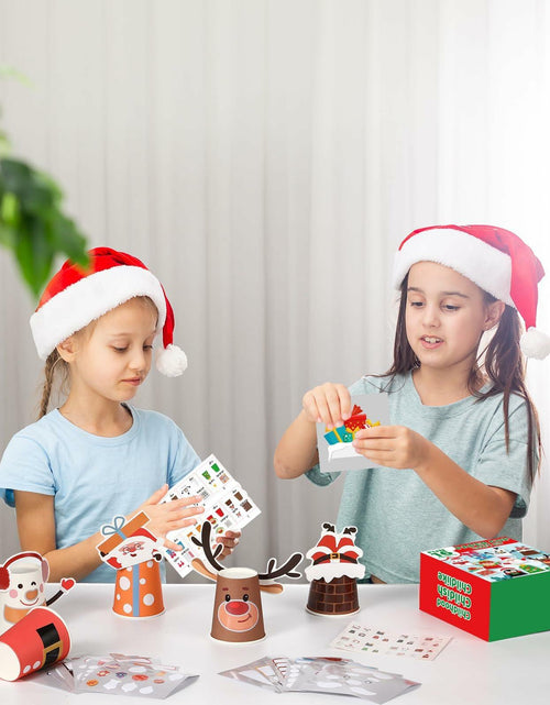 Load image into Gallery viewer, ZOIIWA Christmas Craft DIY Kit 16 Pack Paper Cups Xmas Holiday Supplies
