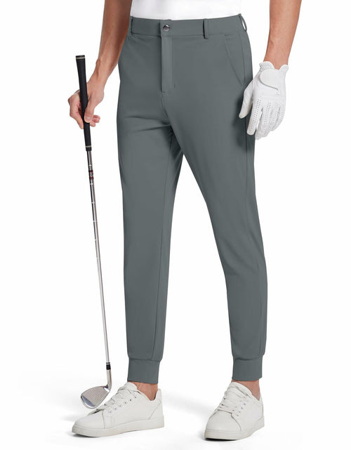 Load image into Gallery viewer, SERAMY Men's Golf Joggers Slim Fit Stretch Pants 5 Pockets Ink Gray Size XXL
