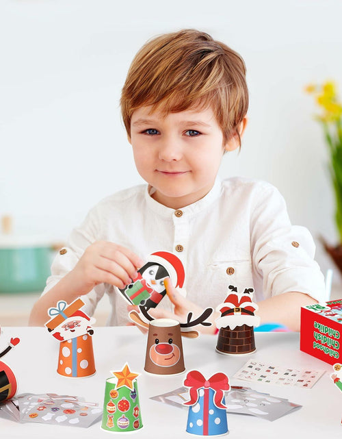 Load image into Gallery viewer, ZOIIWA Christmas Craft DIY Kit 16 Pack Paper Cups Xmas Holiday Supplies
