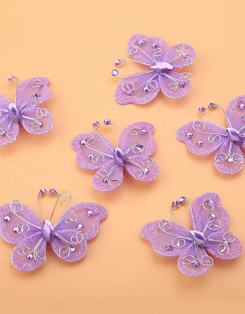 Load image into Gallery viewer, Yosoo Health Gear Wire Mesh Glitter Butterflies 24Pcs Sheer Wedding Decor
