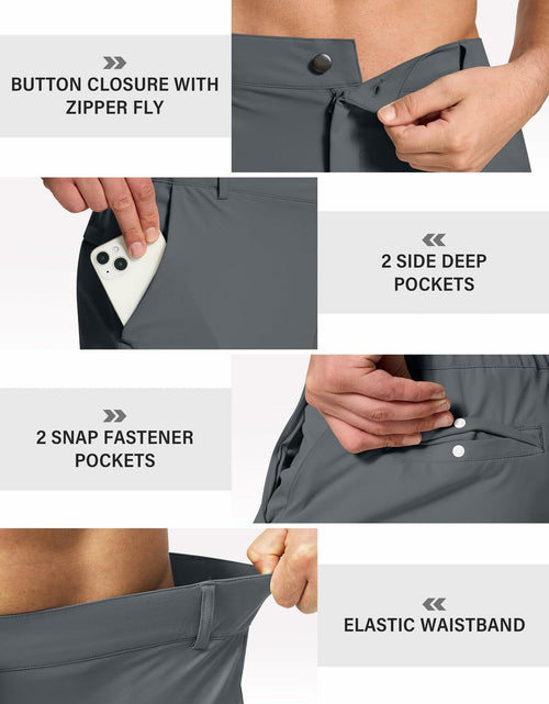 Load image into Gallery viewer, SERAMY Men's Golf Joggers Slim Fit Stretch Pants 5 Pockets Ink Gray Size XXL
