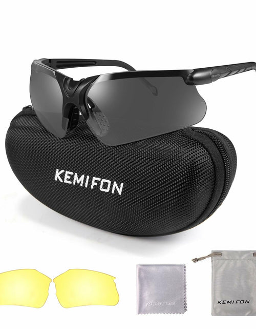 Load image into Gallery viewer, KEMIFON Shooting Safety Glasses Anti Fog Tactical Ballistic Grey Yellow Lenses
