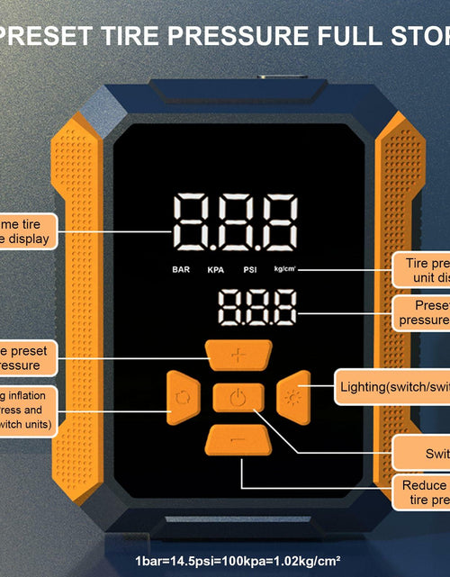 Load image into Gallery viewer, T&amp;Jero Portable Air Compressor 150PSI Cordless Digital Pressure Gauge Pump
