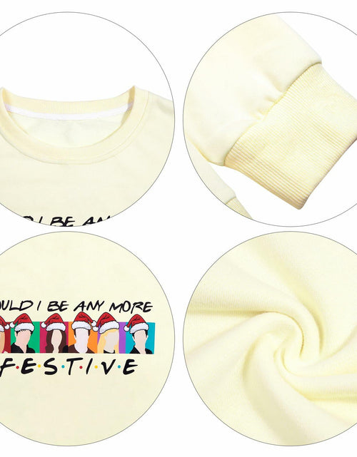 Load image into Gallery viewer, FASHGL Christmas Friends Sweatshirt Women Long Sleeve Apricot

