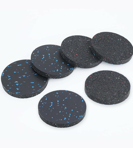 [Like New] U MAX Exercise Equipment Pads Anti Vibration 4.7x0.6in Black 6pc